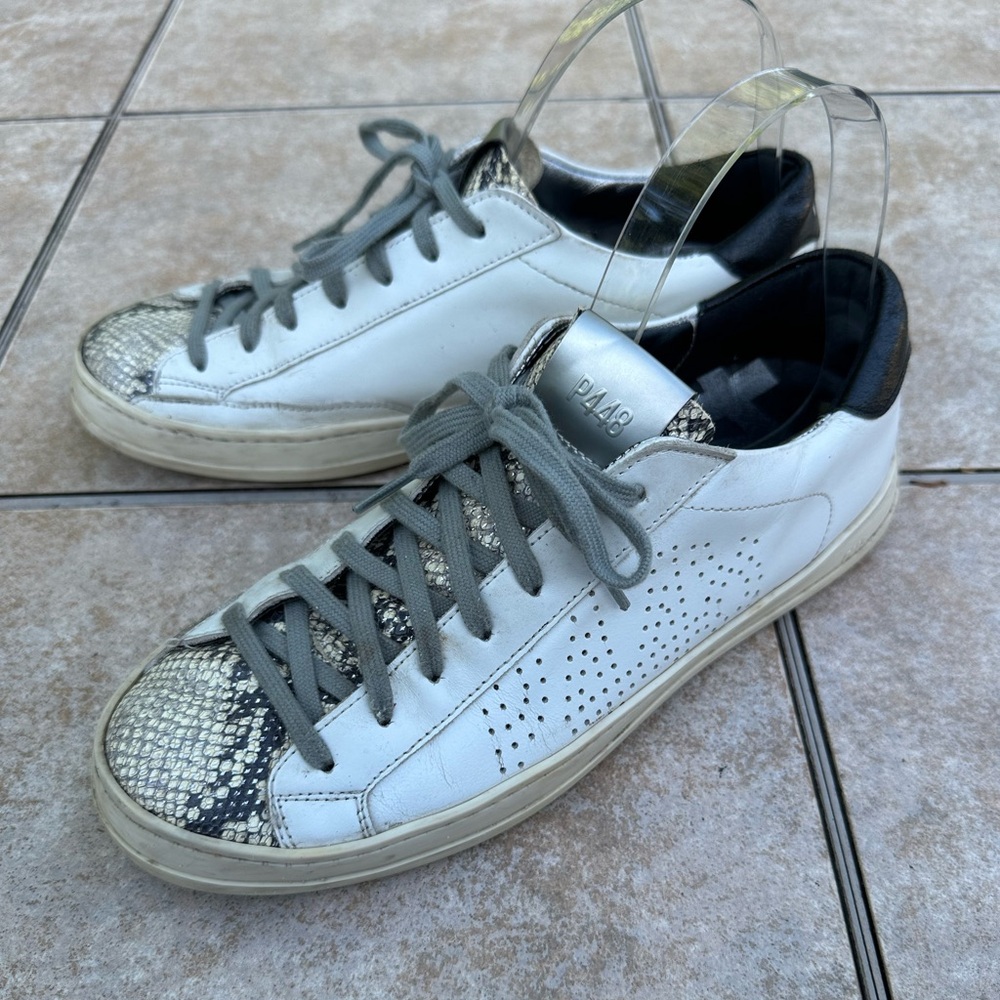 P448 White & Python Leather Sneaker - image 2